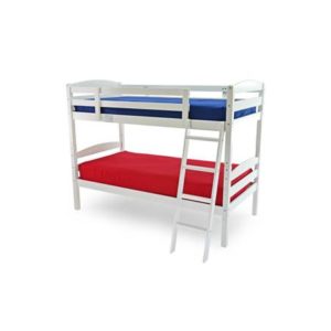 Modeste white bunk bed-0