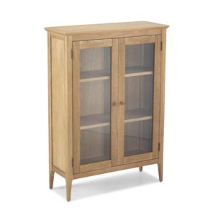 Retro oak glazed cabinet-0