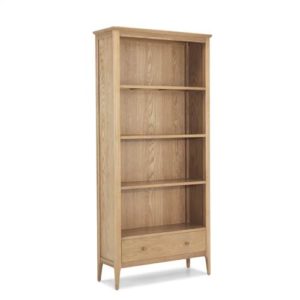 Retro oak large bookcase-0
