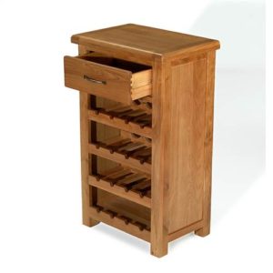 Earlswood oak small wine cabinet-0
