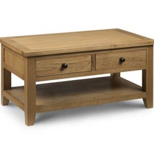 Astro oak coffee table with drawers-0