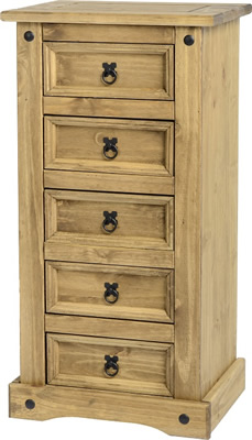 Corona 5 drawer narrow chest-0