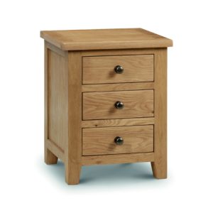 Marlborough Oak 3 drawer bedside-0