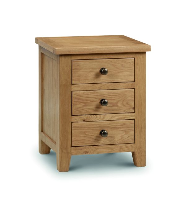 Marlborough Oak 3 drawer bedside-0