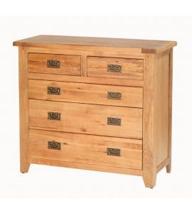 Cherbourg Oak 2 + 3 drawer chest-0