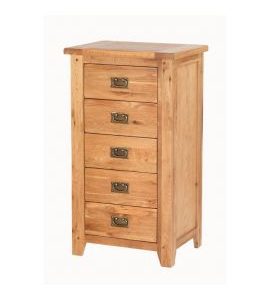 Cherbourg Oak 5 drawer chest-0