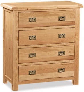 Bergerac Oak 4 drawer chest-0