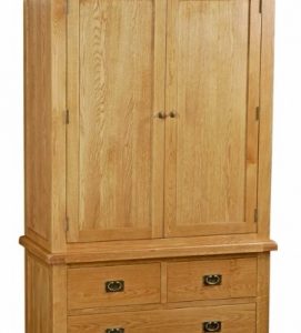 Bergerac Oak gents 3 drawer wardrobe-0