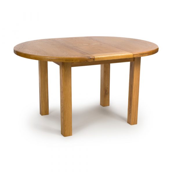 Hampshire oak round extending table - Image 2