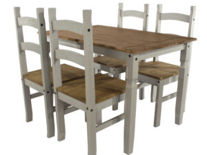 Corona Grey wash large dining set