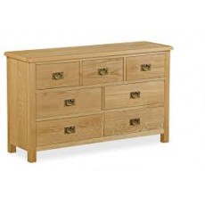 Bergerac Petite Oak 3 + 4 drawer chest
