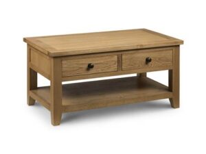 Astro oak coffee table with drawers